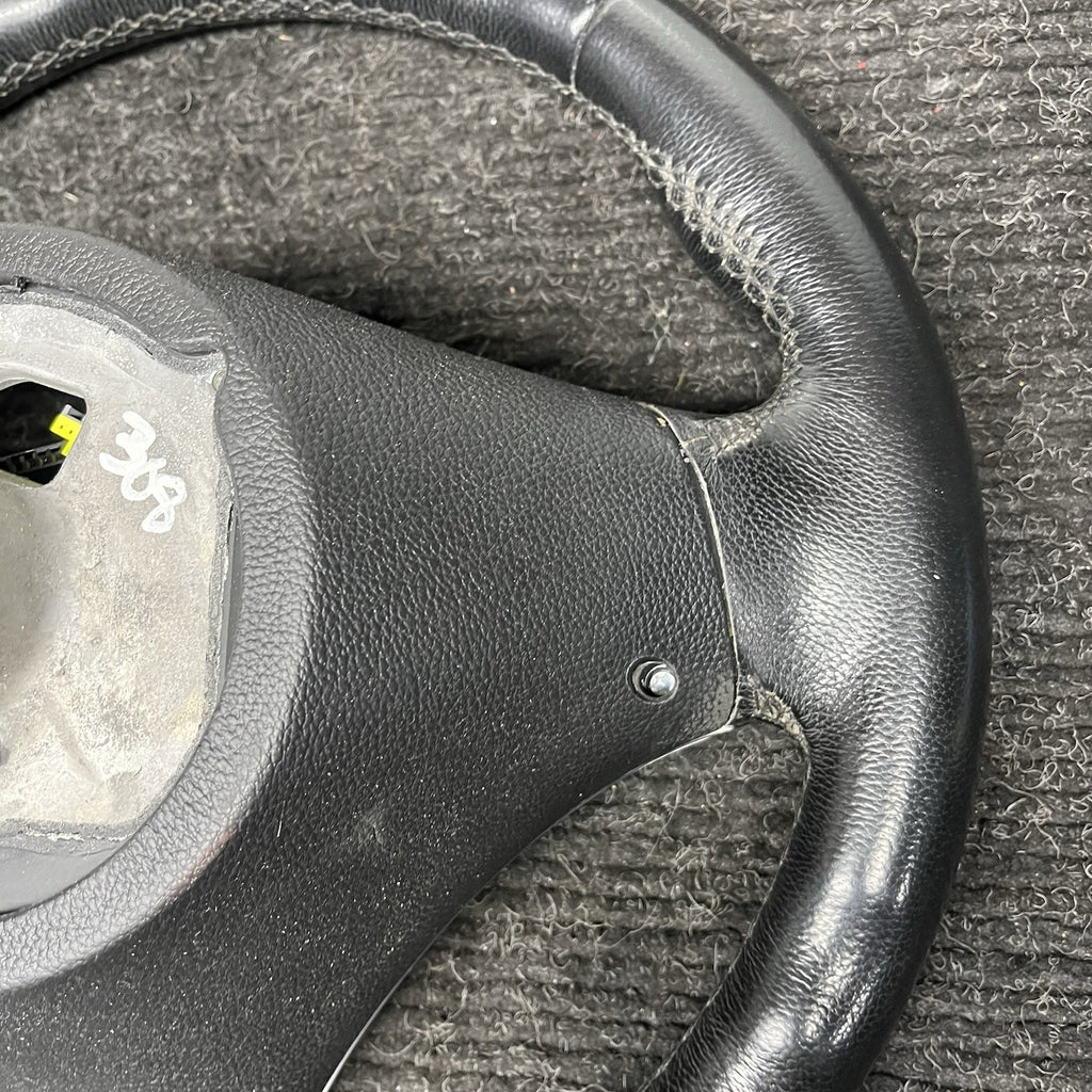 ☑️ 06-10 OEM BMW E92 E93 335 Sport Steering Wheel Black LEATHER w/ Manual