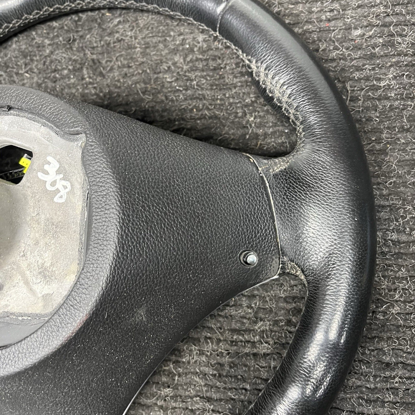 ☑️ 06-10 OEM BMW E92 E93 335 Sport Steering Wheel Black LEATHER w/ Manual