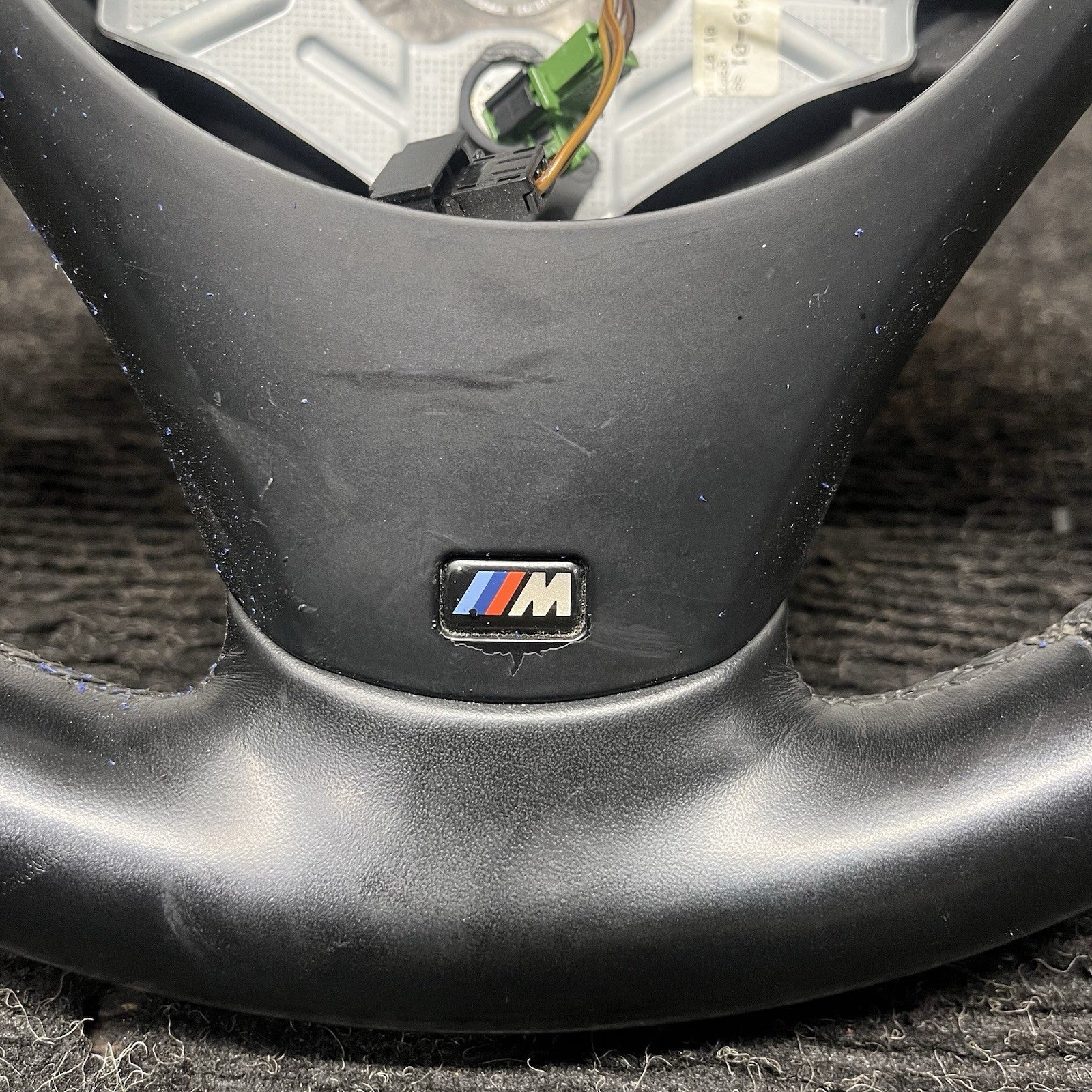 ☑️OEM BMW E82 E88 E90 Steering Wheel M SPORT PERFORATED Black Leather w/Shifters