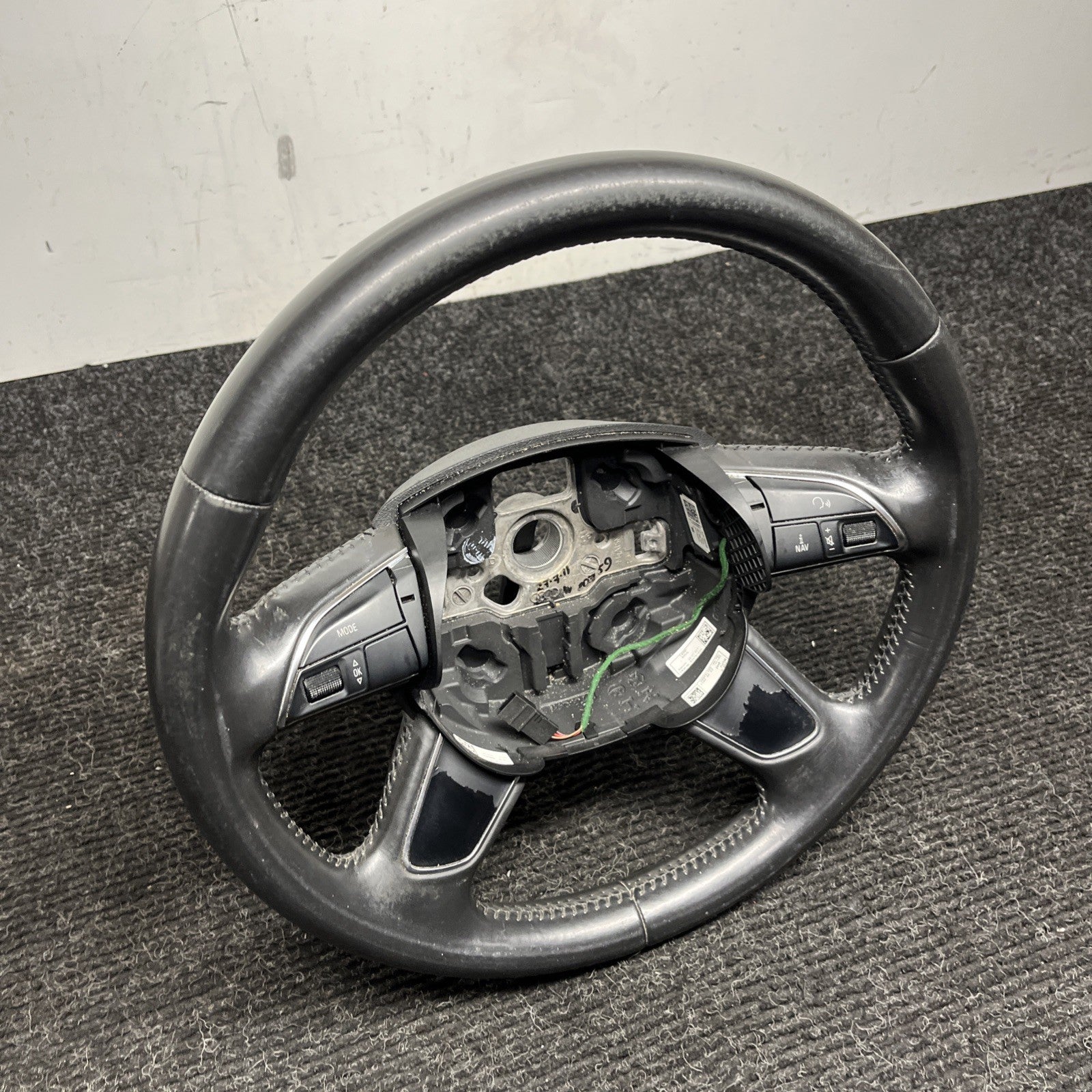 ☑️ 07-11 AUDI 4L Q7 STEERING WHEEL 4 FOUR SPOKE LEATHER OEM