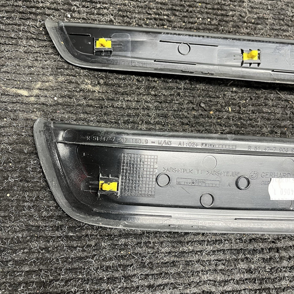 ☑️ 08-11 OEM BMW E90 M3 Door Sill Entrance Molding Trim Rear Left Right Pair
