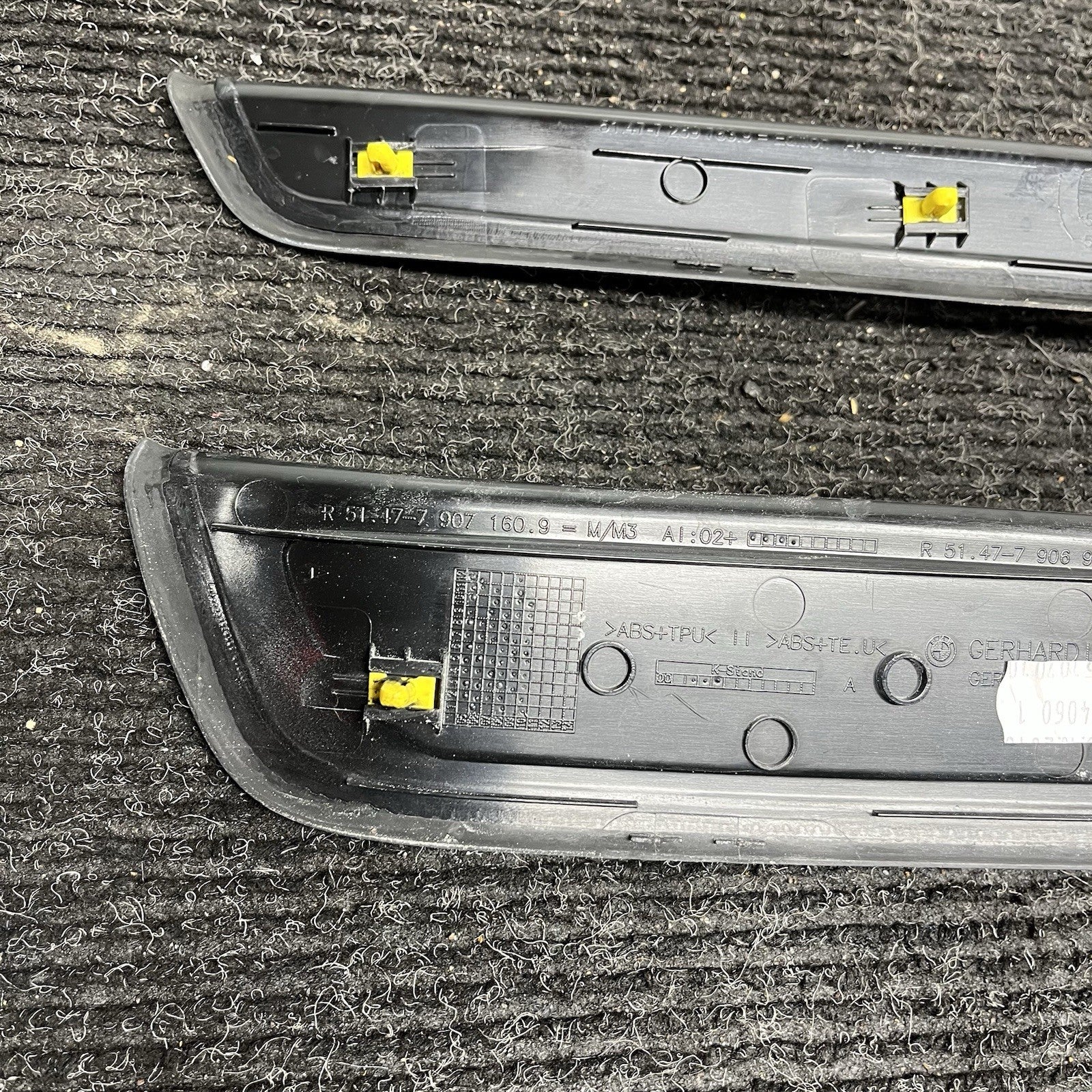☑️ 08-11 OEM BMW E90 M3 Door Sill Entrance Molding Trim Rear Left Right Pair