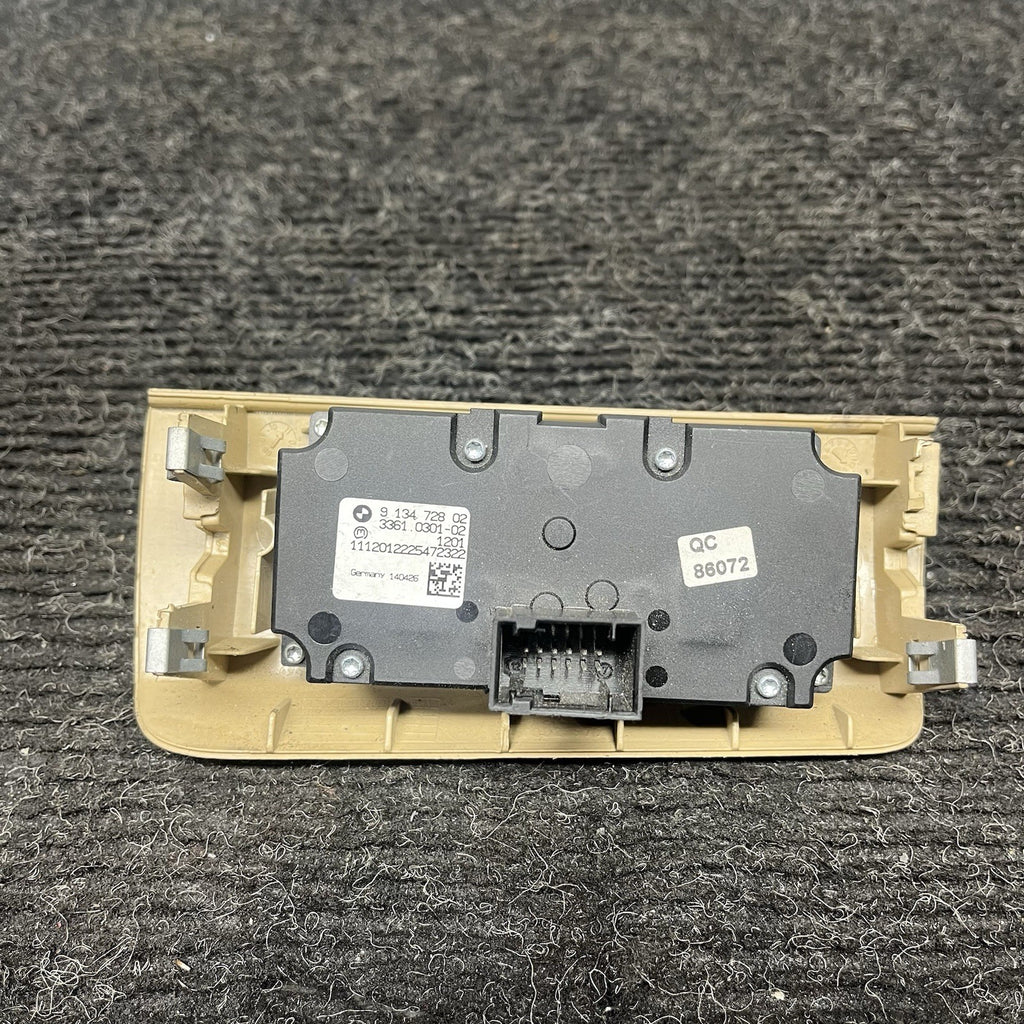 ☑️ 07-13 OEM BMW E92 E93 328 335 Headlight Switch Control Panel Light Tan