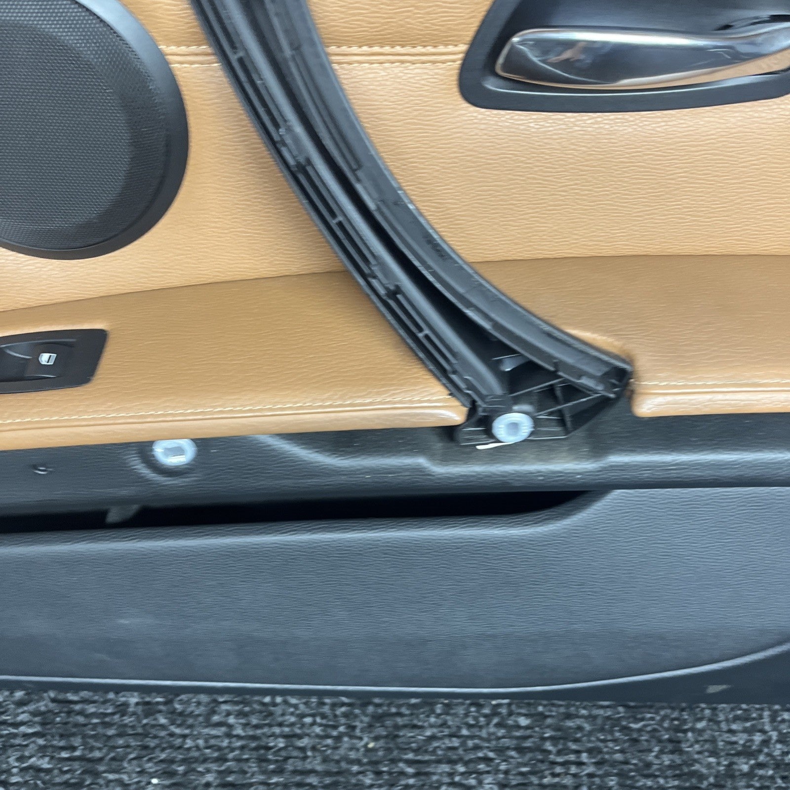 ☑️ 07-13 OEM BMW E93 E92 Front Passenger Door Card Panels SADDLE BROWN LEATHER