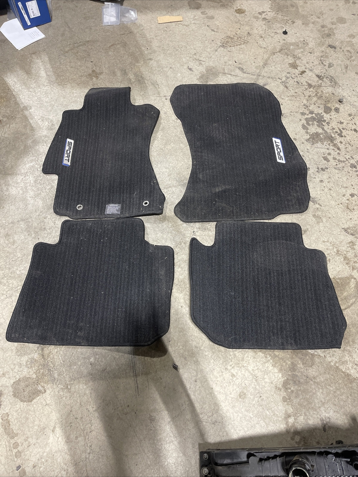 Subaru Impreza OEM 12-16 Front & Rear Carpet Floor Mats Sport Logo