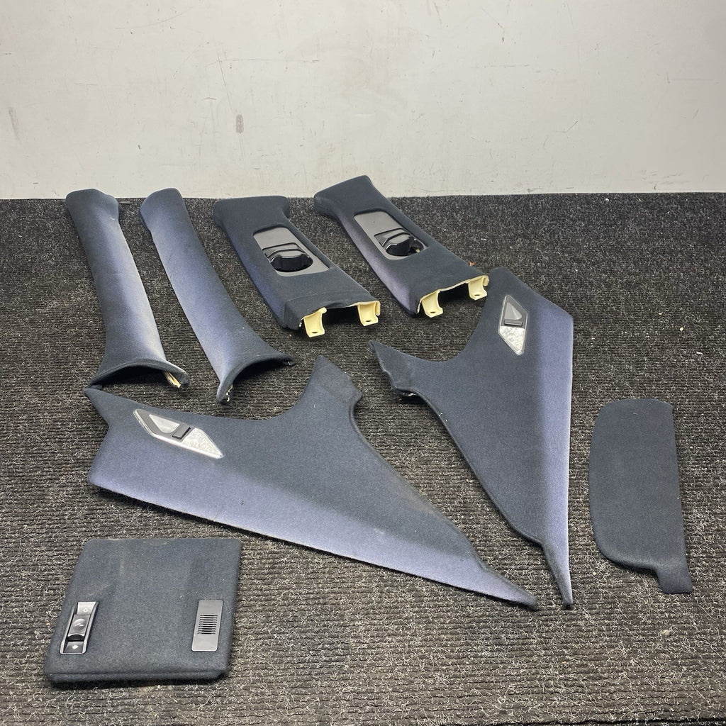 ☑️ BMW E46 3-Series Sedan Pillars Lights Trims Set 1999-2005 OEM Black