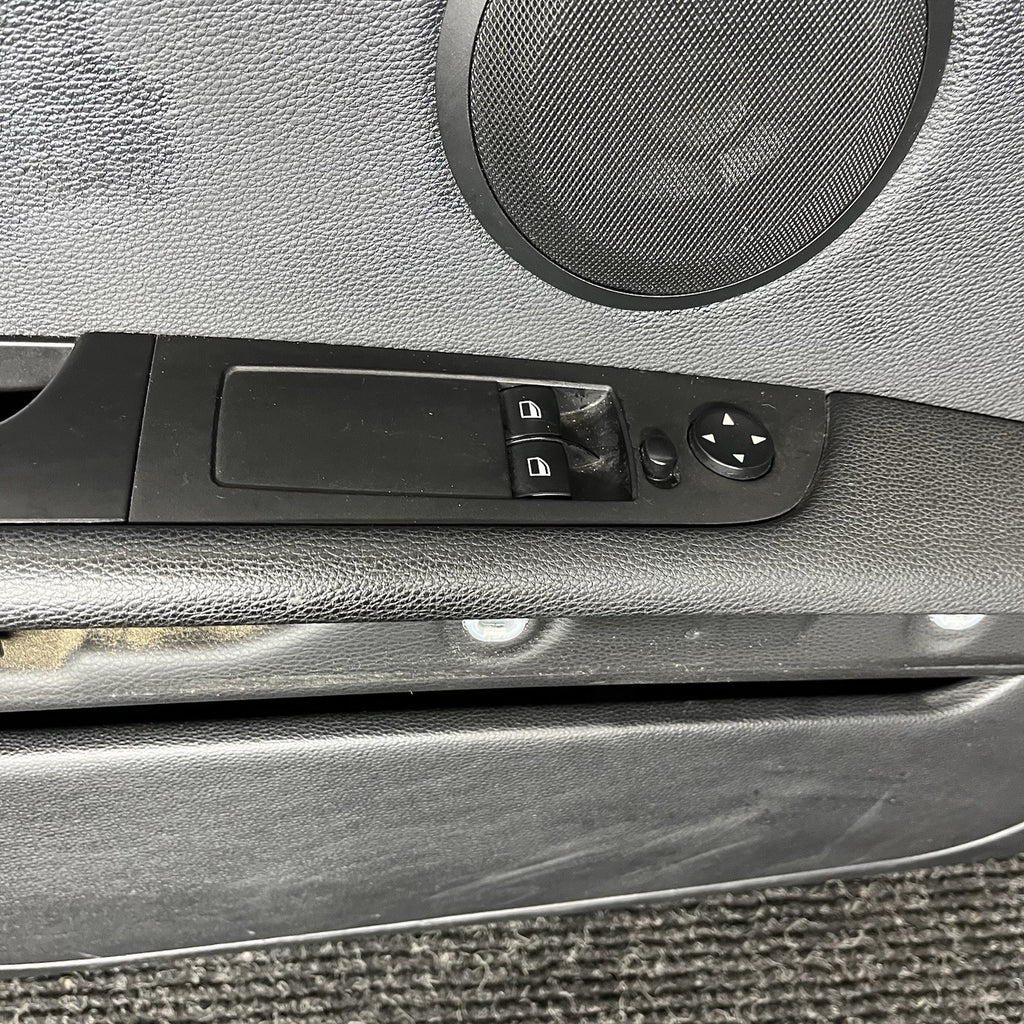 ☑️ 07-13 OEM BMW E93 E92 Front Left Driver Door Card Panels Black Dakota LEATHER