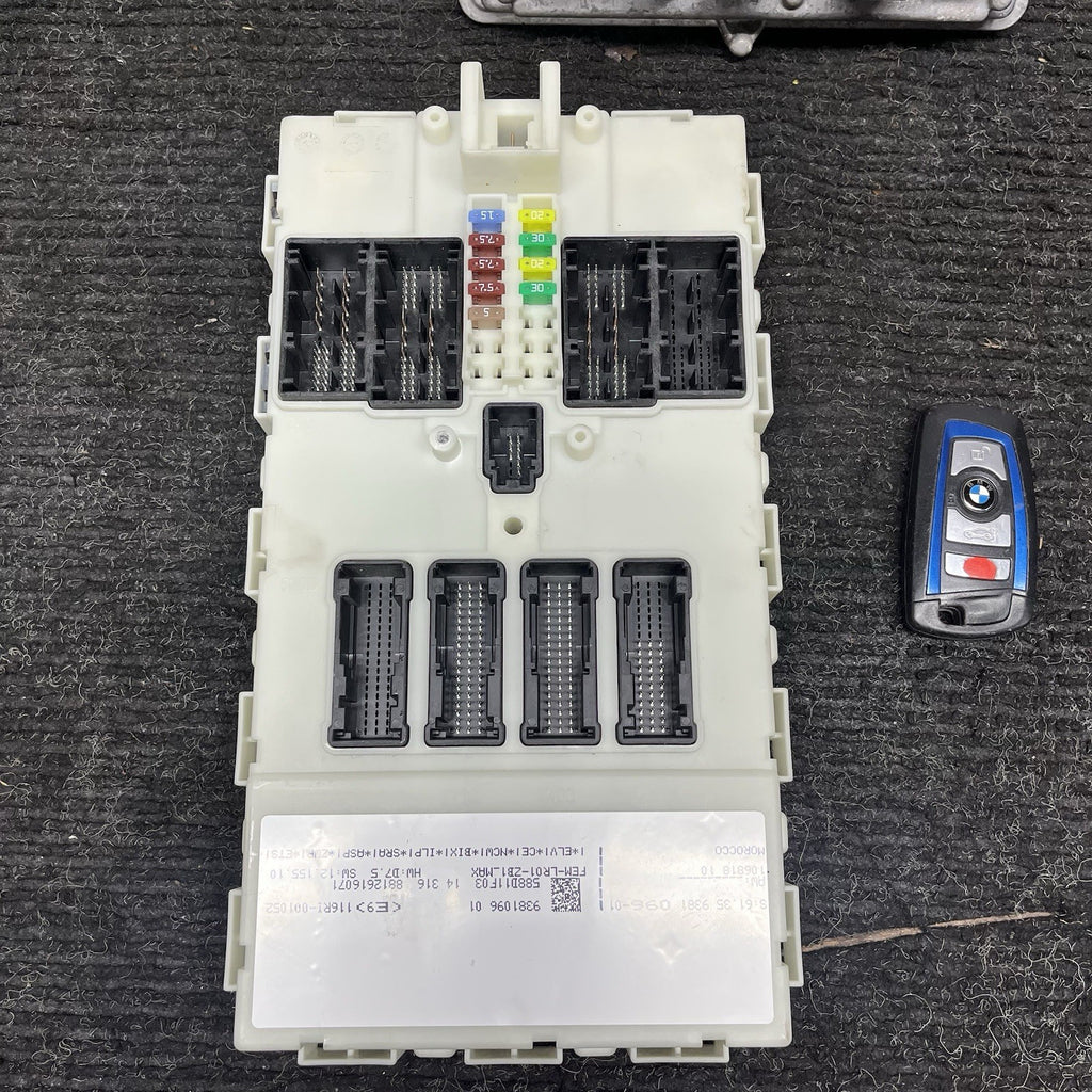 ☑️ BMW F22 F30 F32 M235i 335i 435i N55 Engine ECU DME FEM Ignition Key SET OEM