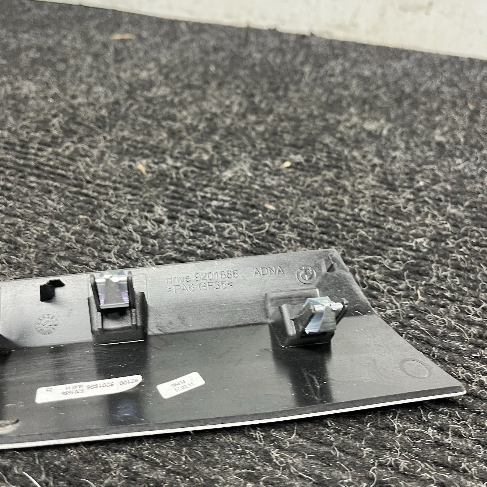 ☑️ 2011-2017 BMW X3 F25 Interior Passenger Dash Silver Trim Cover 9201686 OEM