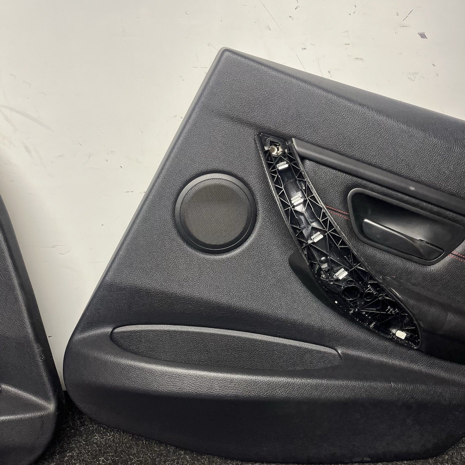 ☑️ BMW 2012-2018 F30 FRONT AND REAR DOOR PANEL CARD STITCHED BLACK SET OEM