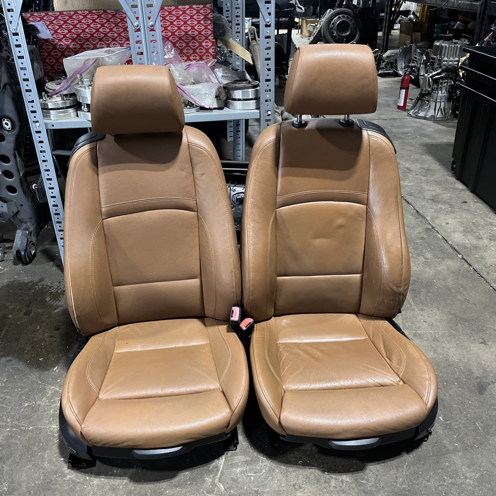 ☑️ 07-13 OEM BMW E92 Front Left Right SPORT Seats Black Dakota Leather HEATED