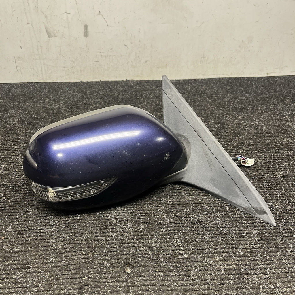 ☑️ 2008-2014 Subaru WRX STI RH Right Passenger Door Mirror DGM Dark Blue OEM