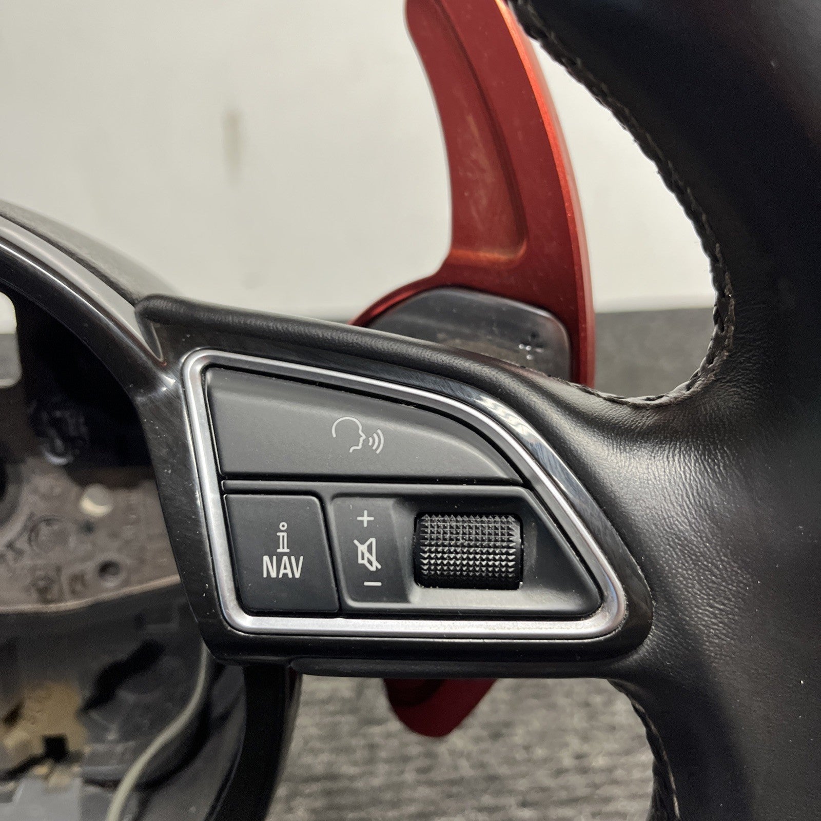 ☑️ 2013-2017 AUDI S5 SPORT LEATHER STEERING WHEEL w/ SHIFT PADDLES
