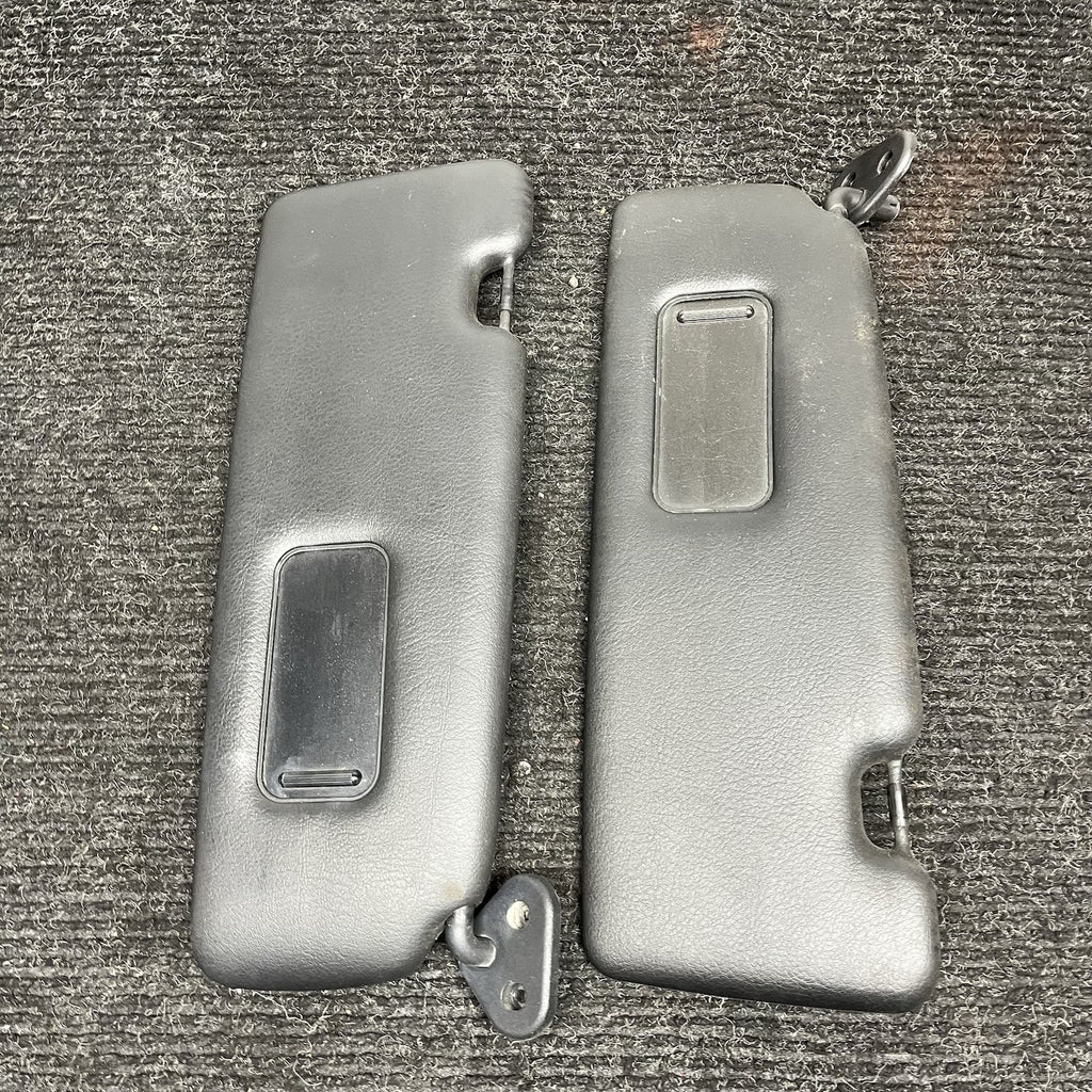 ☑️ 2003 BMW E46 330ci CONVERTIBLE LEFT & RIGHT SUN VISORS SET PAIR BLACK OEM