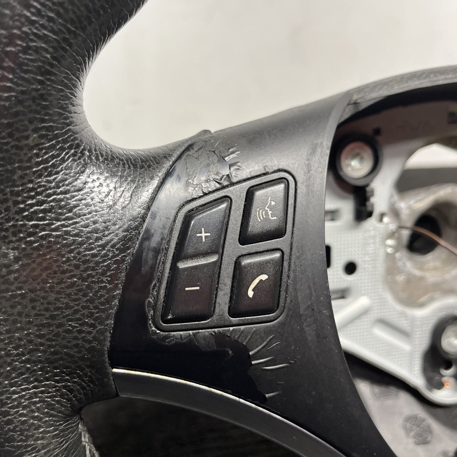 ☑️ 06-10 OEM BMW E92 E93 335 Sport Steering Wheel Black LEATHER w/ Manual