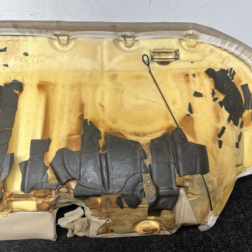 ☑️ 00-06 BMW E46 3-Series Coupe Rear Seat Bottom Bench Folding Beige Leather OEM