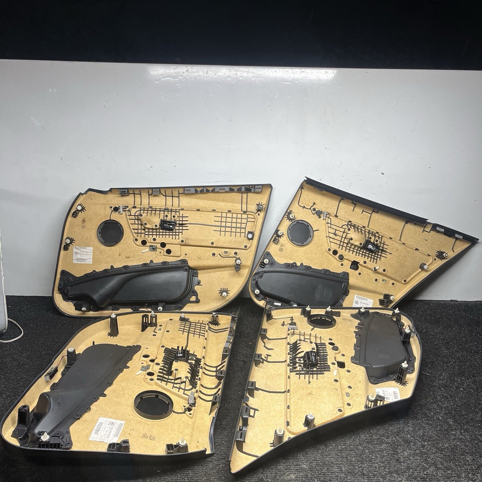 ☑️ BMW 2012-2018 F30 FRONT AND REAR DOOR PANEL CARD STITCHED BLACK SET OEM