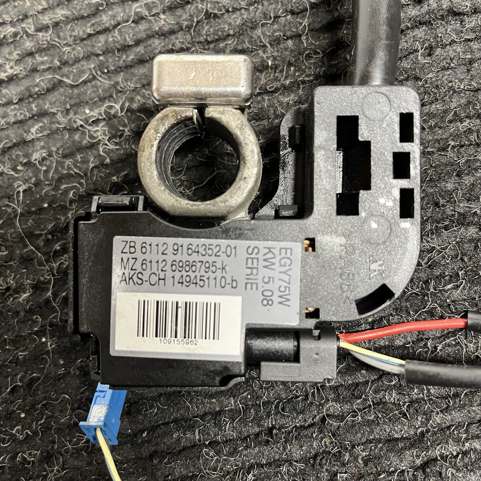☑️ 08-13 OEM BMW E82 E88 128 135 Battery Negative Cable Terminal IBS Ground