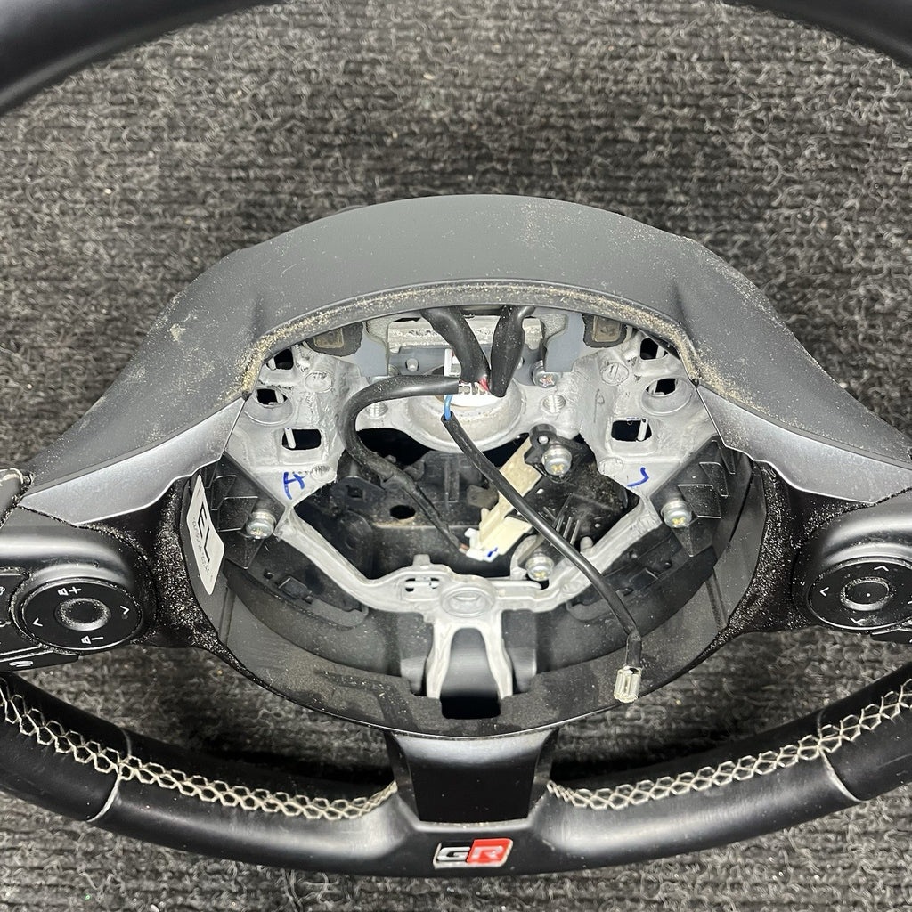 ☑️ 22-24 TOYOTA GR86 STEERING WHEEL LEATHER BLACK OEM MANUAL GS131-16410