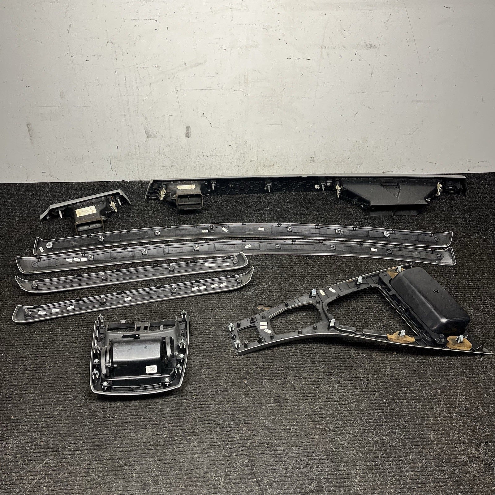 ☑️ BMW 2007-2013 E93 Aluminum Brushed Interior Trim Dash Door Panels Set OEM