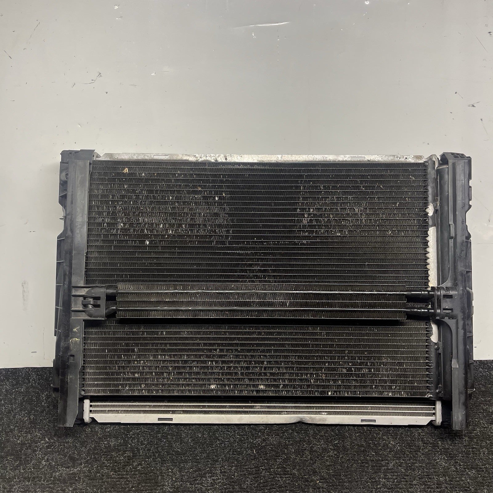 ☑️BMW E93 E92 E90 E82 328I N52 Engine Radiator Ac Condenser Assembly OEM