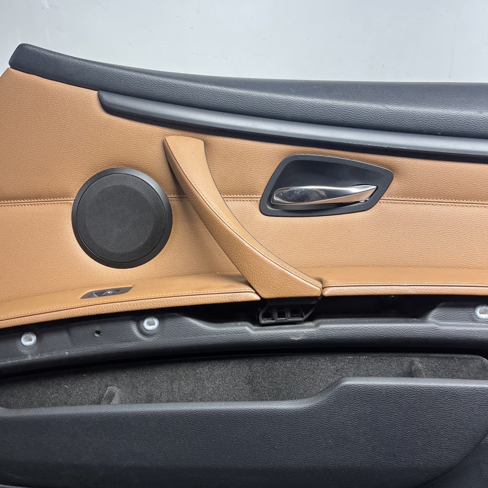 ☑️ 07-13 OEM BMW E93 E92 Front Passenger Door Card Panels Black Dakota LEATHER
