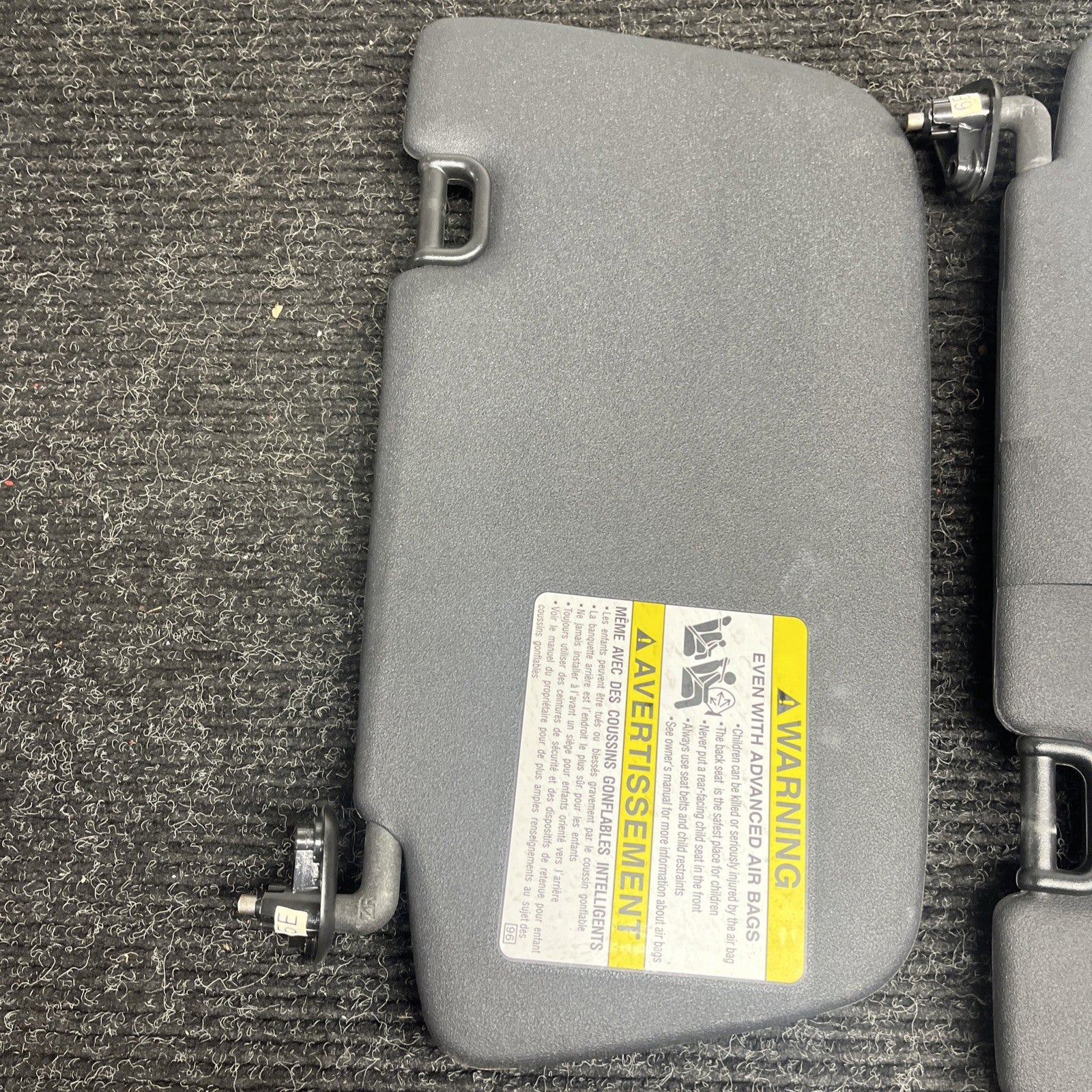 ☑️08-14 SUBARU WRX STI OEM FACTORY SUN VISOR VISORS PAIR LH RH DRIVERS PASSENGER