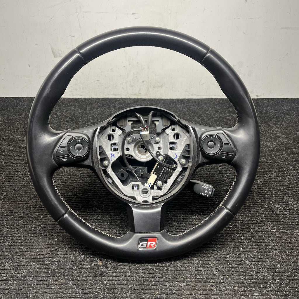 ☑️ 22-24 TOYOTA GR86 STEERING WHEEL LEATHER BLACK OEM MANUAL GS131-16410