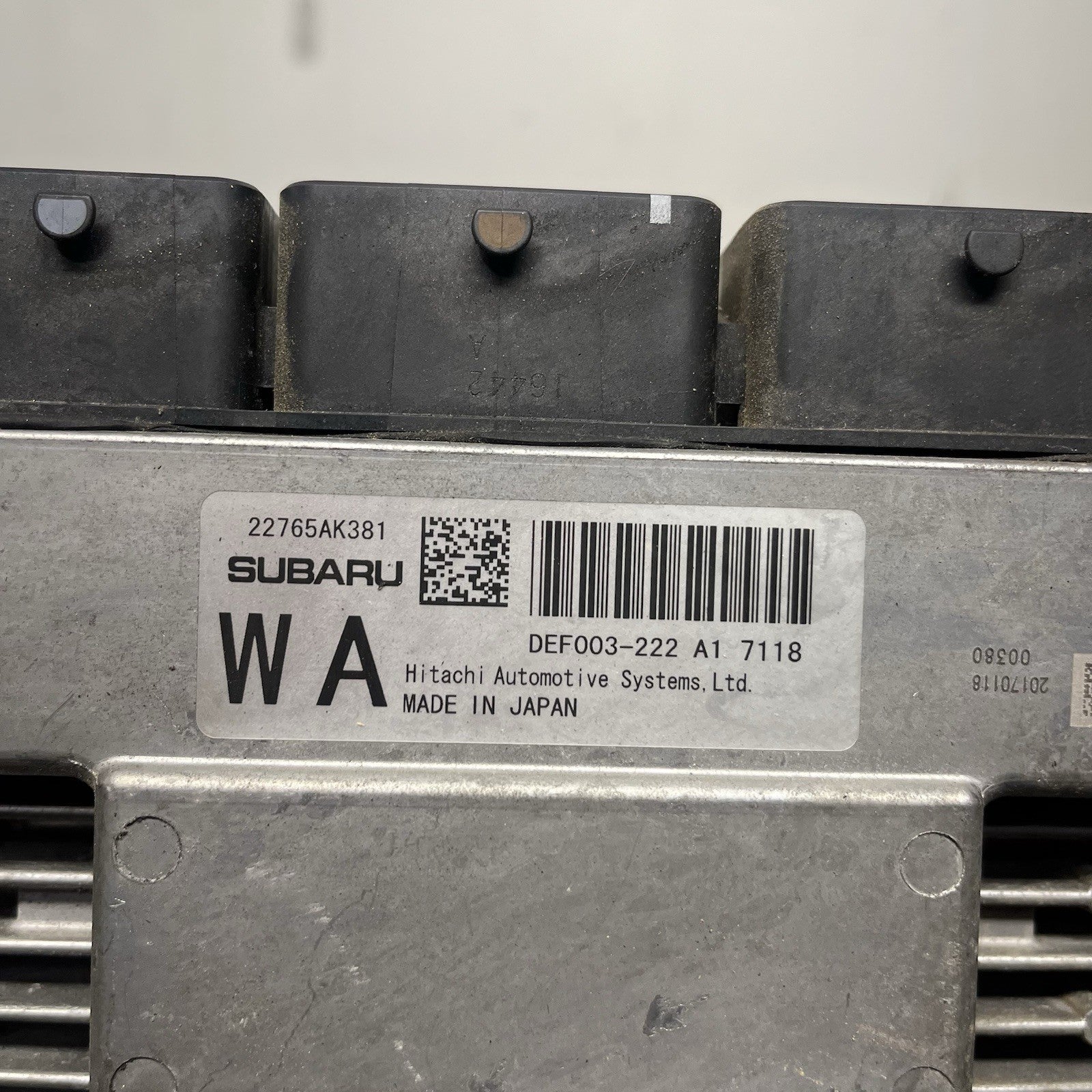 ☑️ 2017 17 ENGINE COMPUTER SUBARU WRX  22765AK381 DEF003-222 A1 ECM ECU OEM