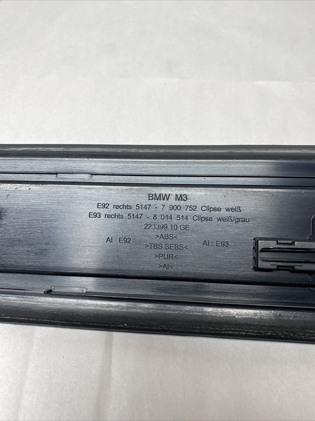☑️ 08-13 OEM BMW E92 E93 M3 Right Door Sill Plate Molding Trim M SPORT