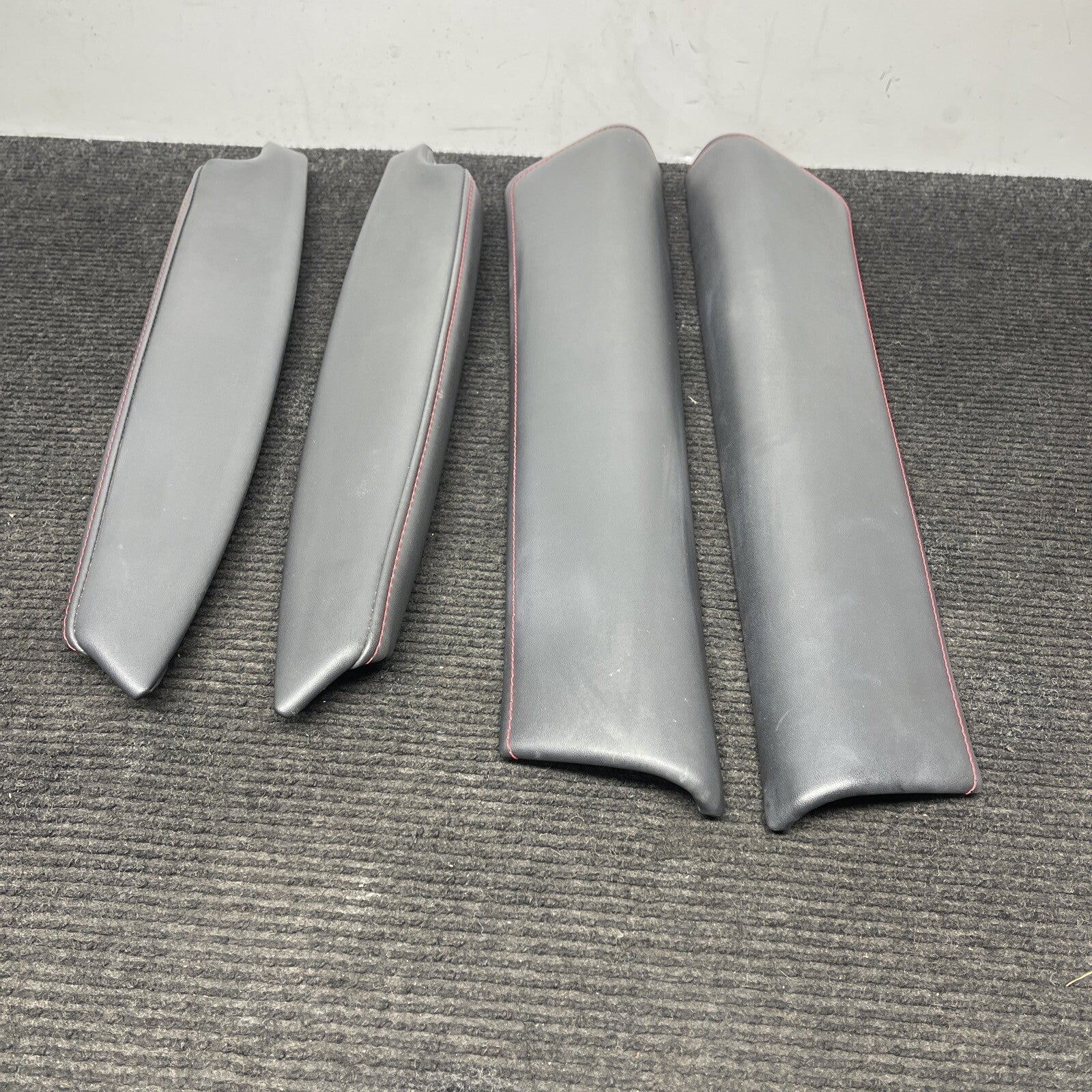 13-19 SCION FRS SUBARU BRZ 86 DOOR PANEL RED STITCHING LEATHER TRIM ARMREST SET
