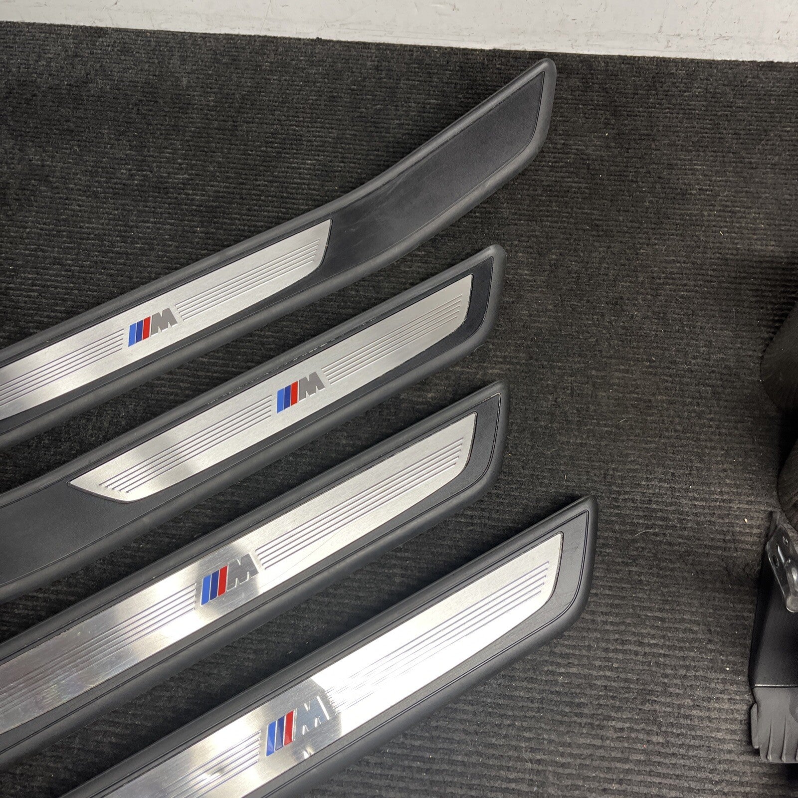 ☑️ 2010 BMW 750i SET OF 4 M SPORT DOOR SCUFF SILL PLATES TRIM COVER OEM