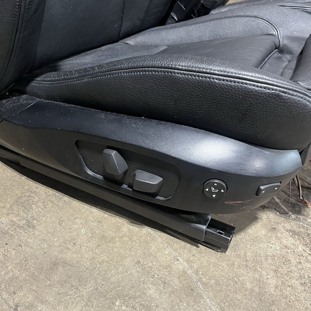 ☑️ 08-13 OEM BMW E82 128 135 Coupe Front Power Sport Seats Boston Leather Black