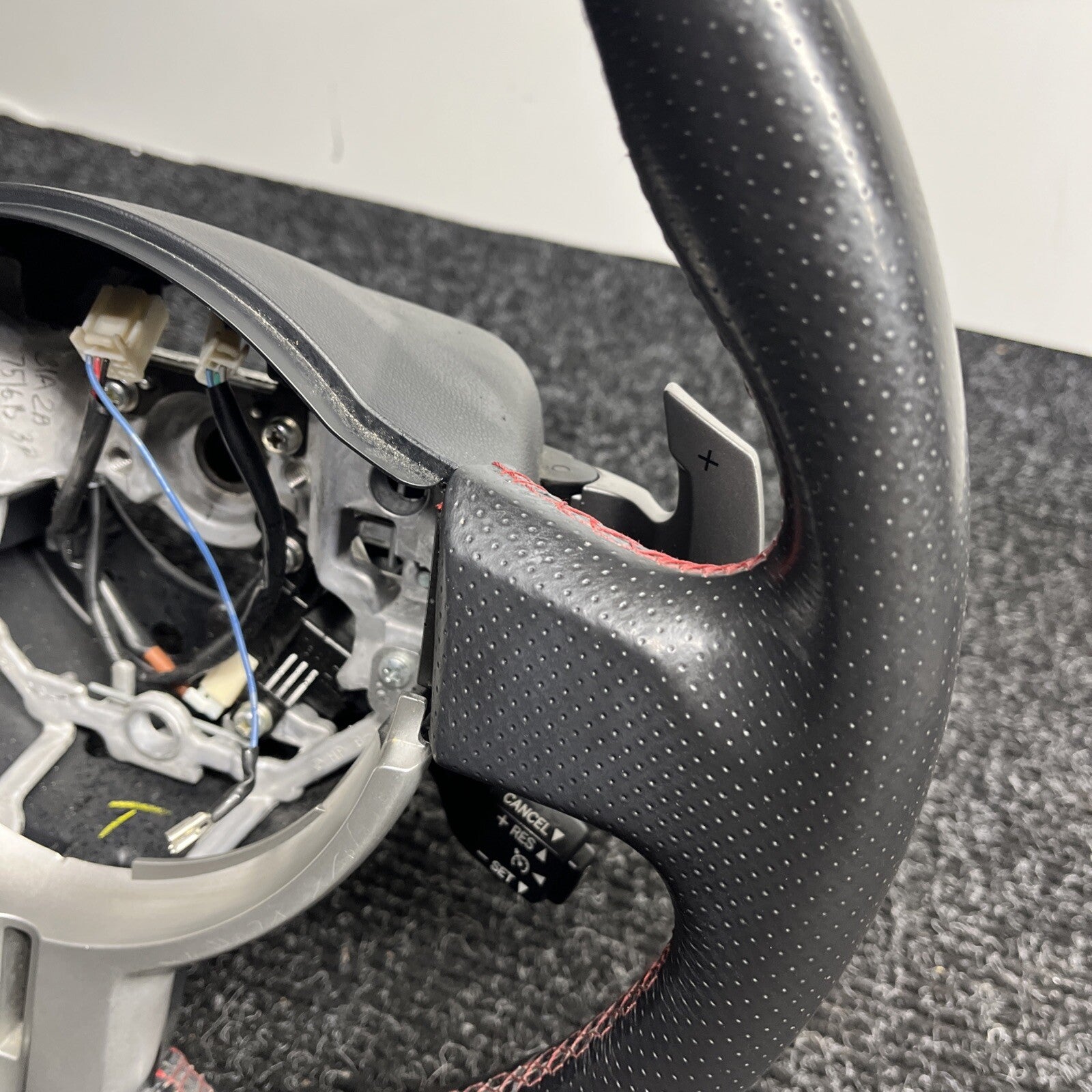 ☑️ 2013-2016 SCION FRS Subaru BRZ OEM Steering Wheel Red Stitched Shift Paddles
