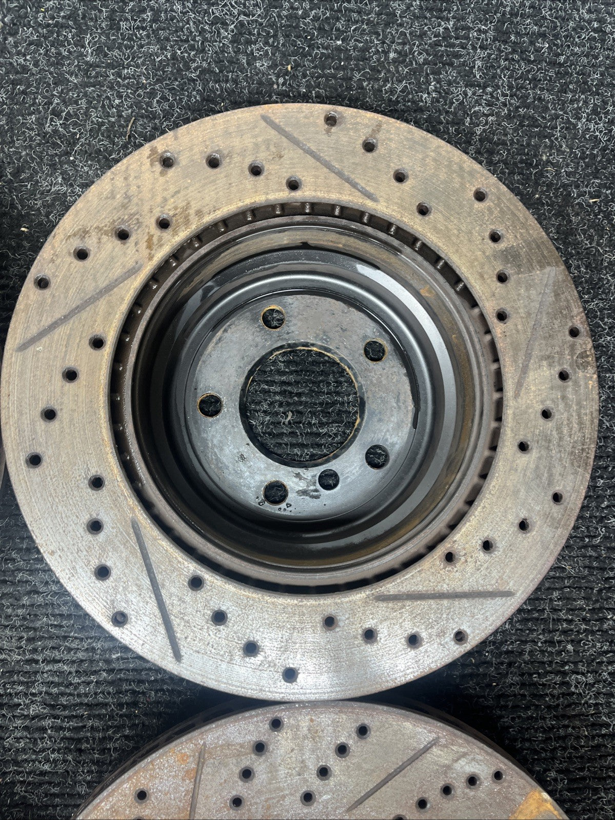 ☑️ BMW 135i ECS Tuning Cross-Drilled Slotted Semi-Floating Brake Rotor FULL SET