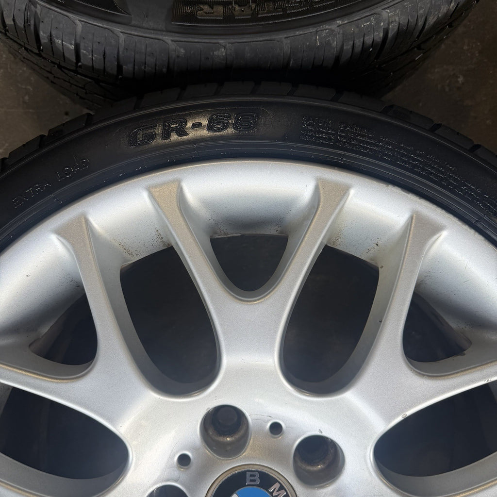☑️ 07-12 BMW E92 E90 E93 328i 335is Wheel Rim Tire Set Style 197 Silver BBS OEM