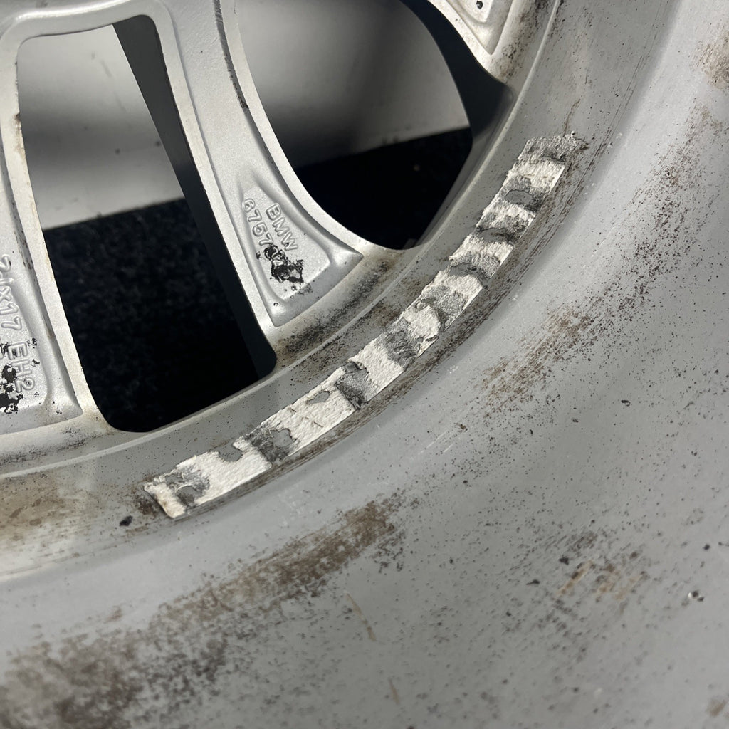 ☑️ Bmw E46 330 328 325 Oem Rim Factory Wheel 17" X 7" 10 Spoke Scuffs 6757042