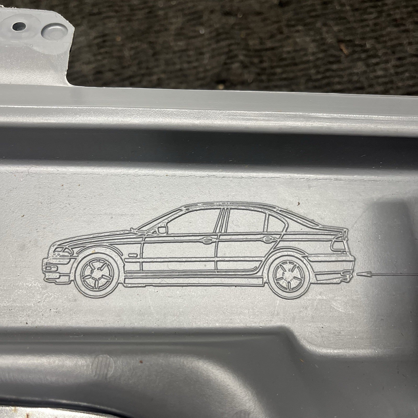 ☑️ 01-06 BMW E46 CONVERTIBLE SPARE TIRE TOOL KIT W CASE 1096200 OEM