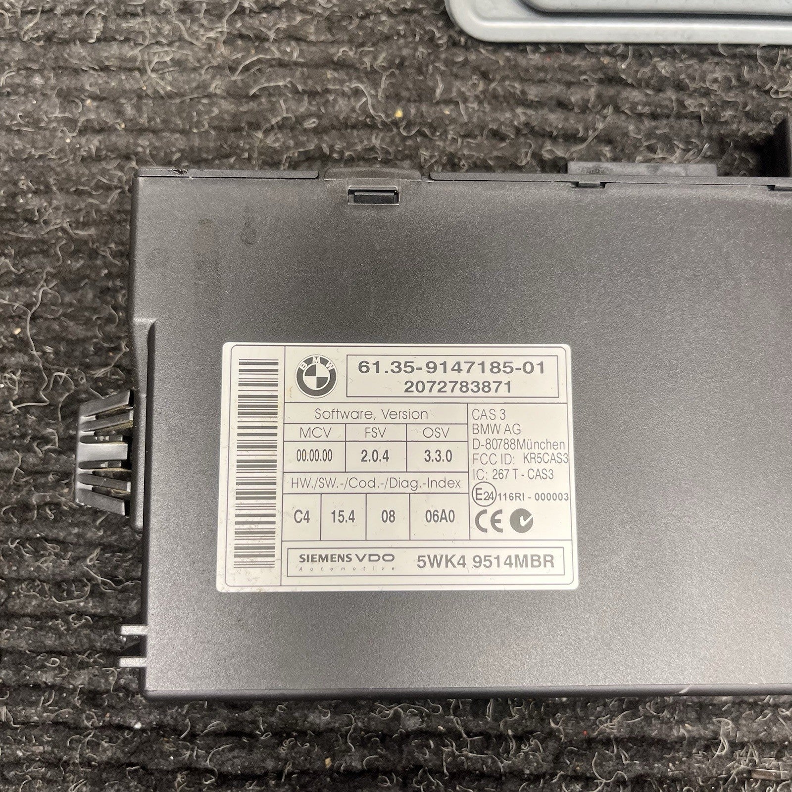 ☑️ BMW 328I 128I E90 E92 E93 E82 N52 ENGINE ECU SET DME MSV80 CAS3 KEY 7639564
