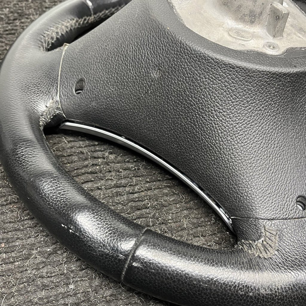 ☑️ 06-10 OEM BMW E92 E93 335 Sport Steering Wheel Black LEATHER w/ Manual