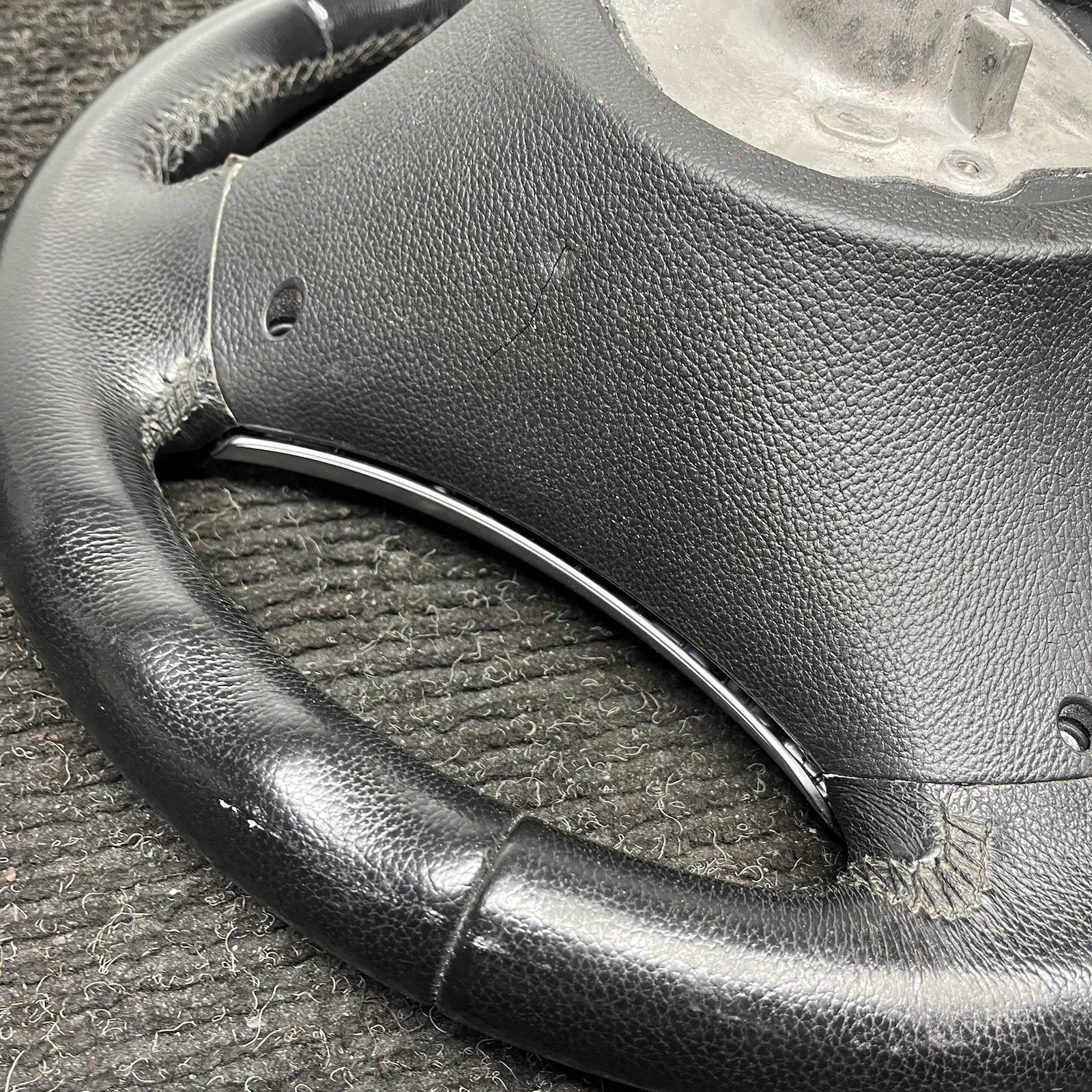 ☑️ 06-10 OEM BMW E92 E93 335 Sport Steering Wheel Black LEATHER w/ Manual