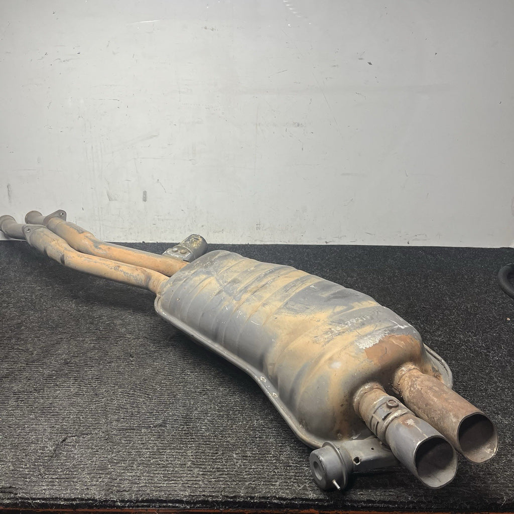 ☑️ 96-99 BMW E36 328i SEDAN M52 REAR EXHAUST MUFFLER W EXHAUST FLAP OEM