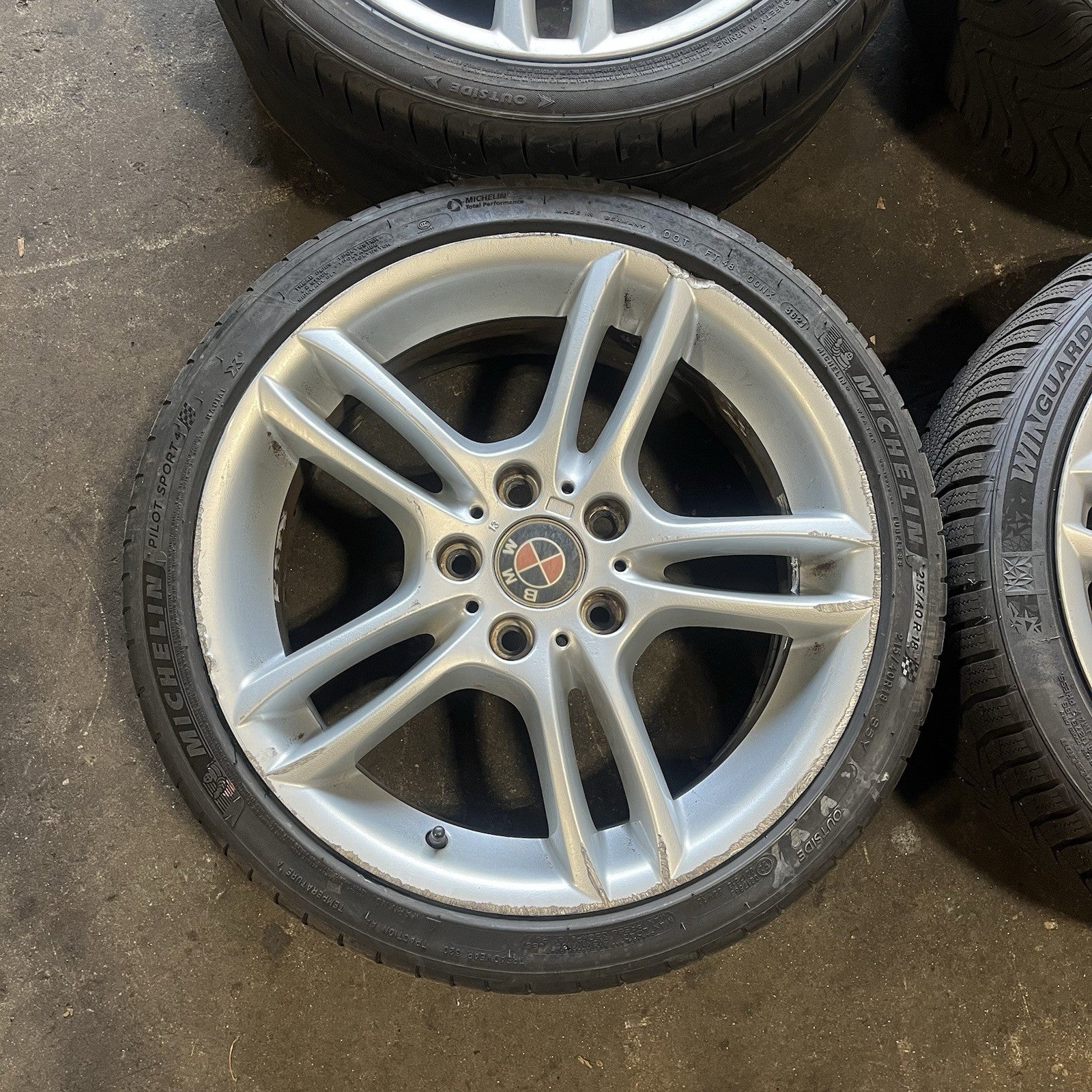 ☑️ 08-13 Bmw E88 128 135 Front & Rear M Sport 18" Style 261 Rim Wheels Set OEM