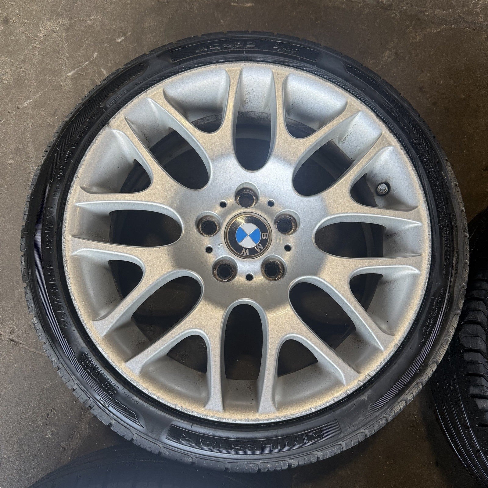 ☑️ 07-12 BMW E92 E90 E93 328i 335is Wheel Rim Tire Set Style 197 Silver BBS OEM