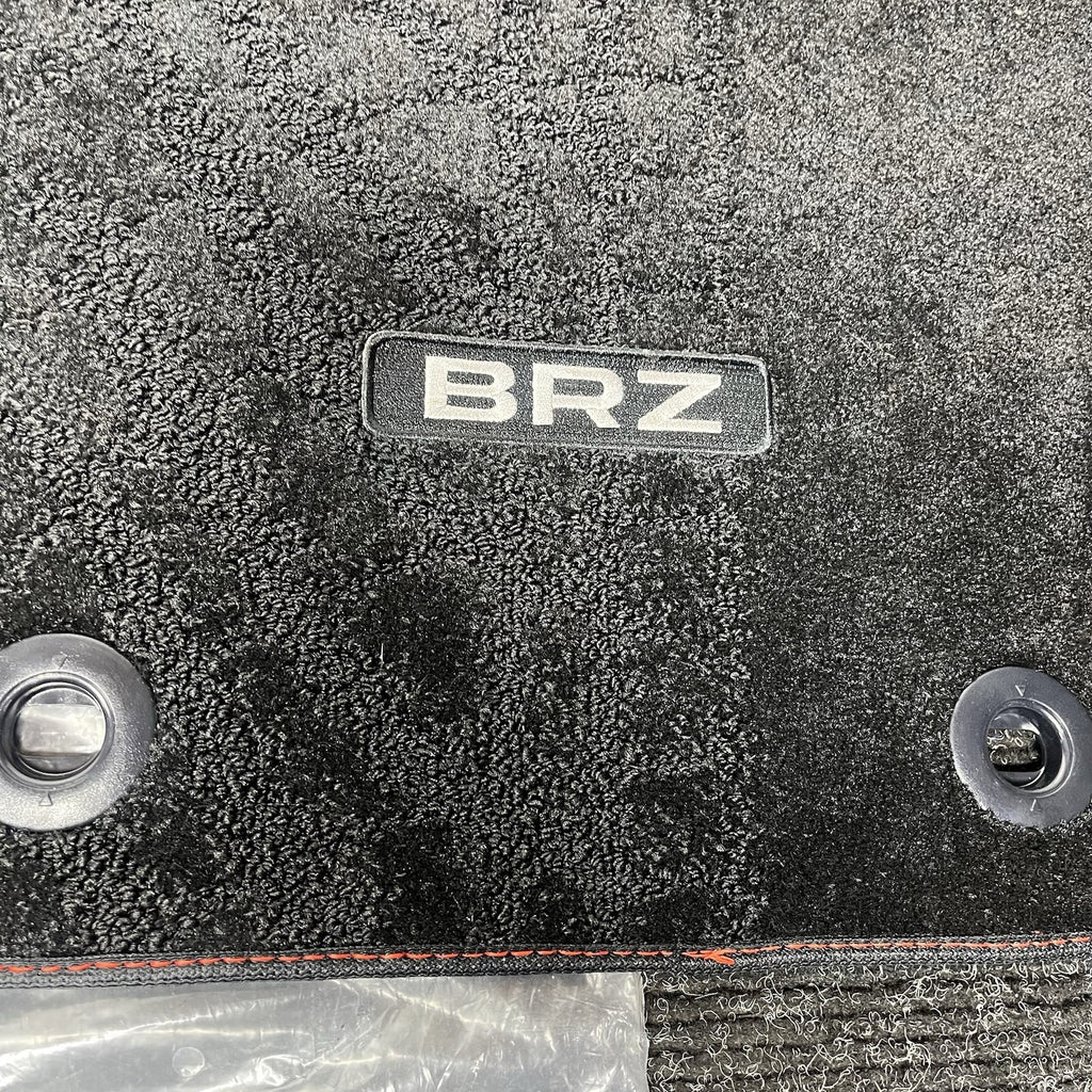 ☑️ 2022-2025 Subaru BRZ OEM Black Carpeted Floor Mats Red Stitching Brand New