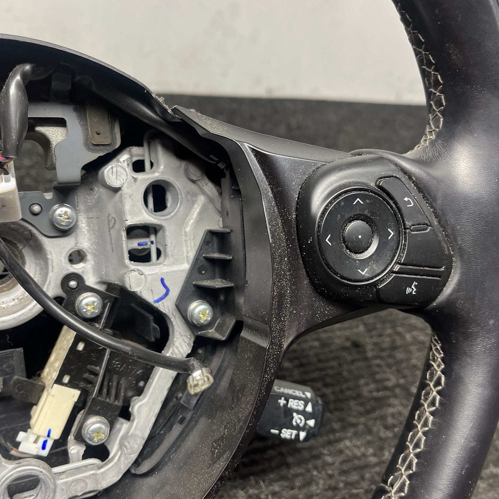 ☑️ 22-24 TOYOTA GR86 STEERING WHEEL LEATHER BLACK OEM MANUAL GS131-16410