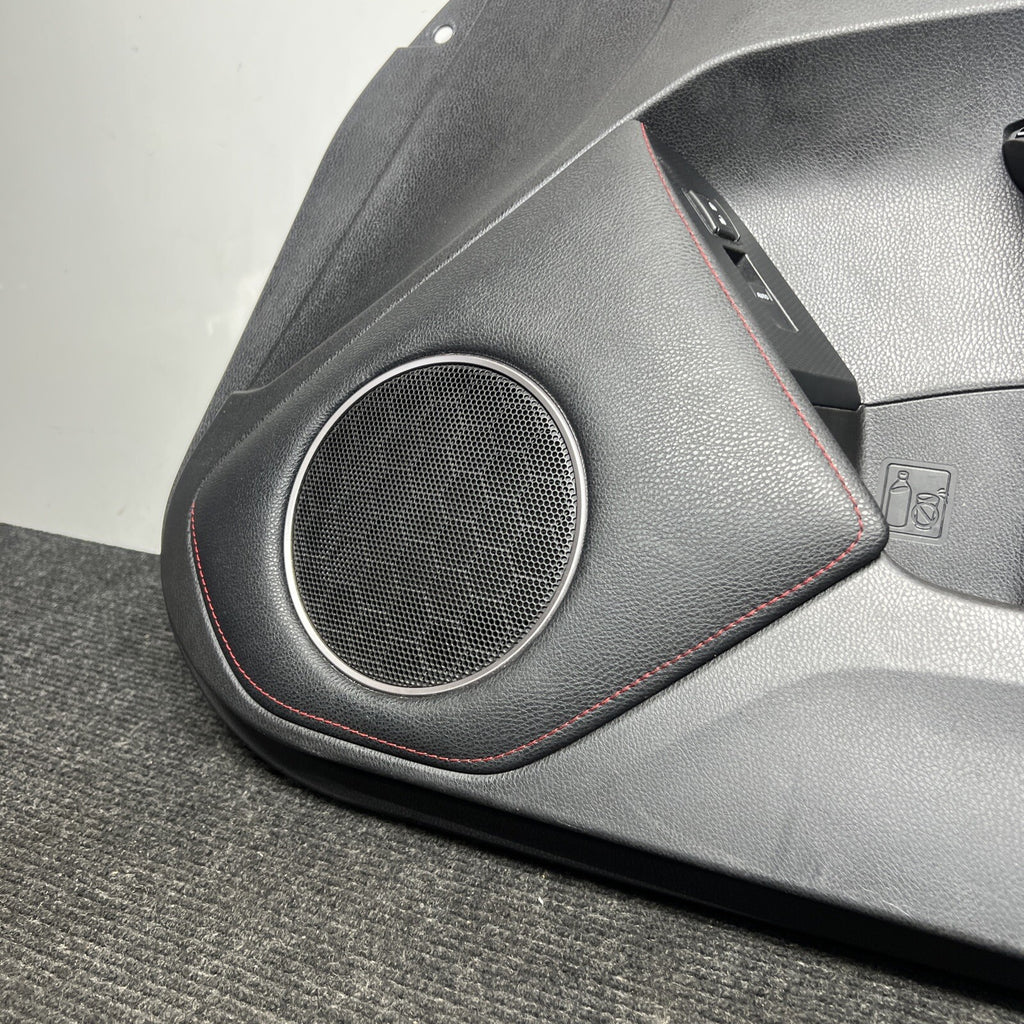 ☑️2015 SCION FRS FR-S BRZ RIGHT PASSENGER DOOR PANEL OEM LEATHER RED STITCH