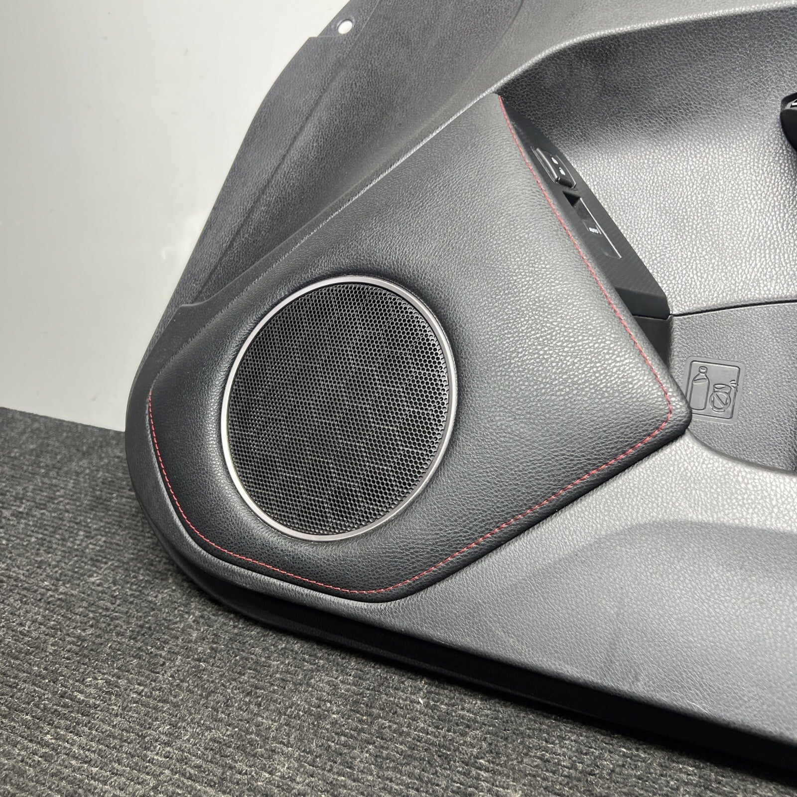 ☑️2015 SCION FRS FR-S BRZ RIGHT PASSENGER DOOR PANEL OEM LEATHER RED STITCH