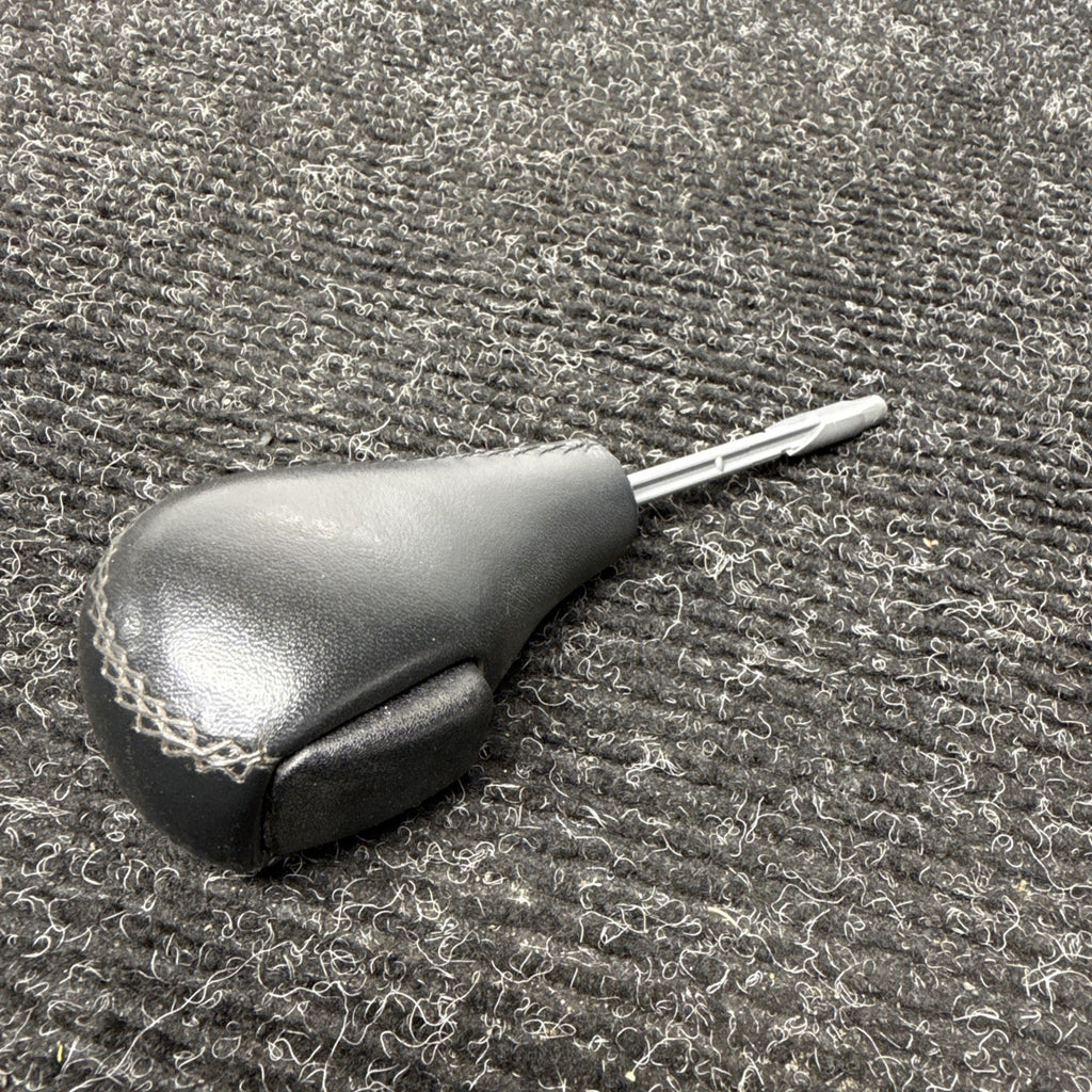 ☑️ 00-06 Bmw E46 Automatic Gear Selector Shifter Knob Black Leather ZHP OEM
