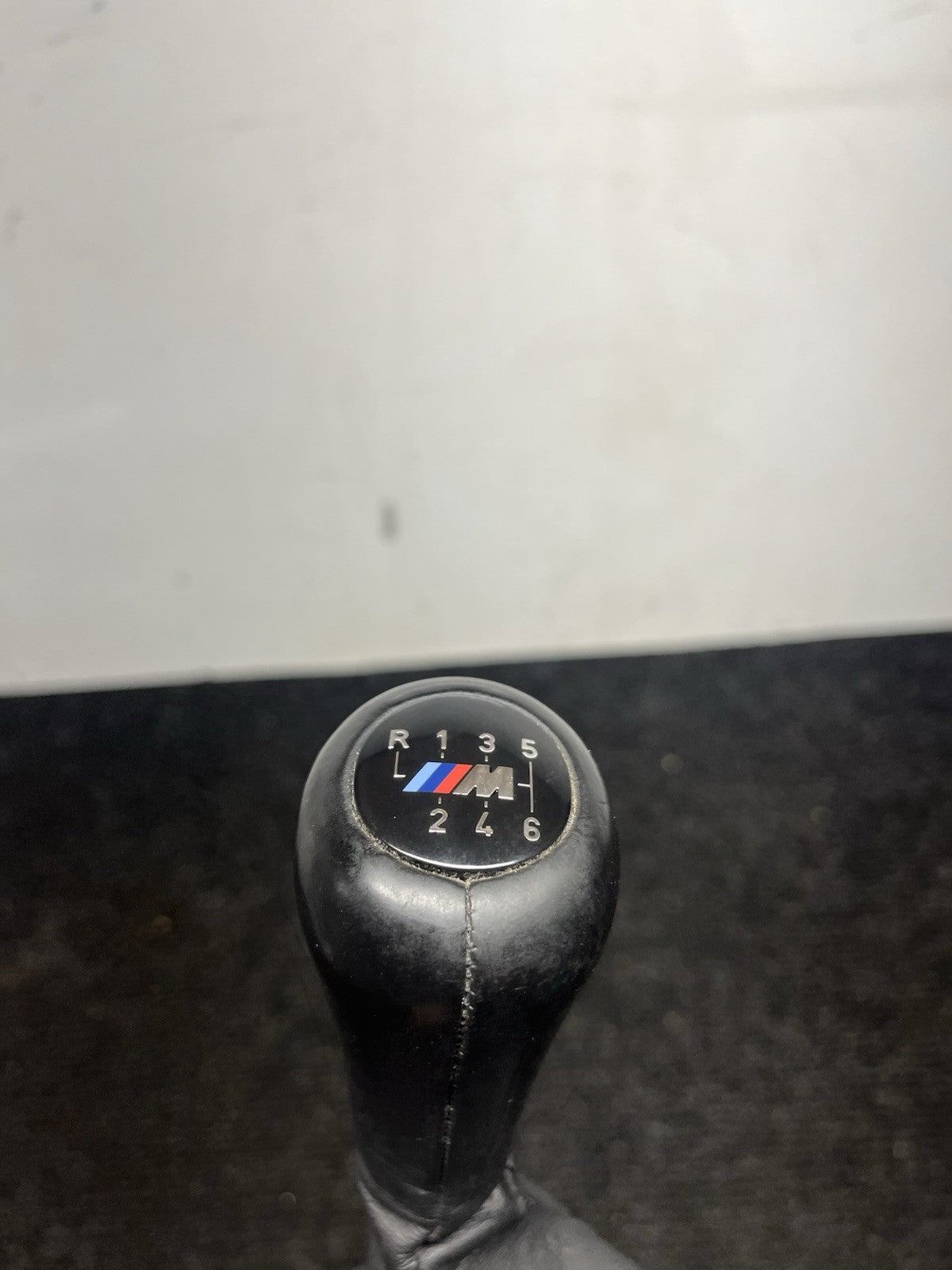 ☑️08-13 BMW E90 E92 E93 M3 LEATHER SHIFTER shift gear KNOB 6-SPEED ORIGINAL NOTE